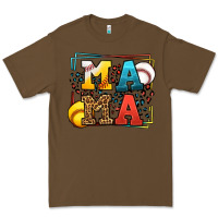 Cacao Leopard Softball And Baseball Mama Mother's Day Premium Tee - LillyAllenDesigns