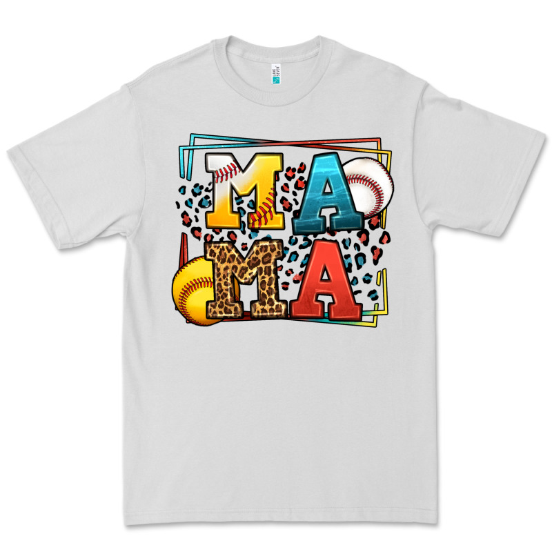 Leopard Softball And Baseball Mama Mother's Day Premium Tee by LillyAllenDesigns | Teevron