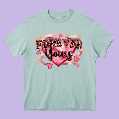 Forever Yours Heavy Core Tee Designed By Fadigitalartstudio