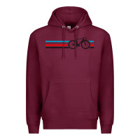 Burgundy bike stripes Premium Hoodie - artisFamous