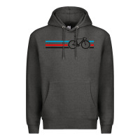 Charcoal Heather bike stripes Premium Hoodie - artisFamous