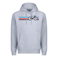 Heather Grey bike stripes Premium Hoodie - artisFamous
