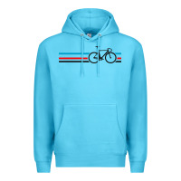 Ocean Blue bike stripes Premium Hoodie - artisFamous