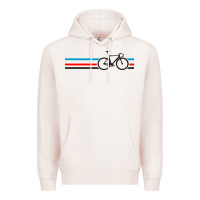 Pale Pink bike stripes Premium Hoodie - artisFamous