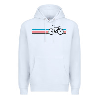 White bike stripes Premium Hoodie - artisFamous