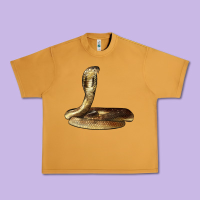 King Cobra Snake Urban Heavy Tee Designed By Lillyallendesigns