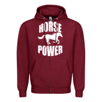 Burgundy Horse Power Zipper Hoodie - Bettercallsaul