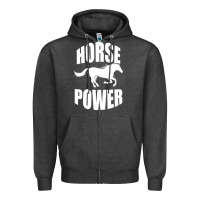 Charcoal Heather Horse Power Zipper Hoodie - Bettercallsaul