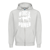 Dove Grey Horse Power Zipper Hoodie - Bettercallsaul