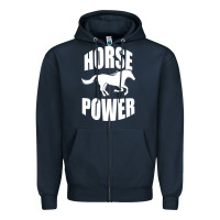 Navy Horse Power Zipper Hoodie - Bettercallsaul
