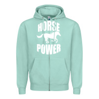 Seafoam Horse Power Zipper Hoodie - Bettercallsaul