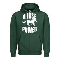 Sports Green Horse Power Zipper Hoodie - Bettercallsaul