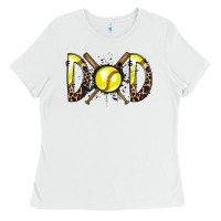White dad softball Ladies Tee - RacoonDesign