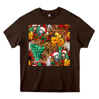 Chocolate Brown christmas donkeys Heavy Core Tee - FaDigitalArtStudio
