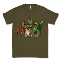 Army Green joy christmas with cross bbs Classic Tee - BundleAndBundleShop