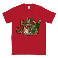 Red joy christmas with cross bbs Classic Tee - BundleAndBundleShop
