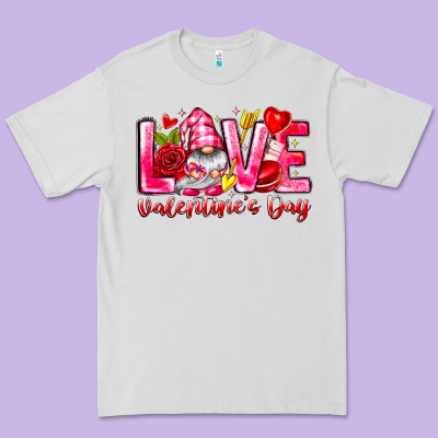 Love Valentines Day Gnome Premium Tee Designed By Cowhidedigitalart