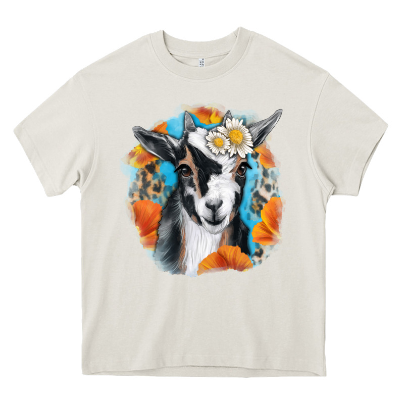 Daisy Goat With Background Heavy Core Tee by RanaPortraitStore | Teevron