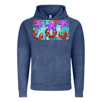 Vintage Denim crab and starfish  cup Vintage Hoodie - BarkalooDesign