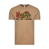 Peace Love Stegosaurus Vintage Tee | Teevron