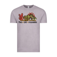Vintage Zinc Peace Love Stegosaurus Vintage Tee - LillyAllenDesigns