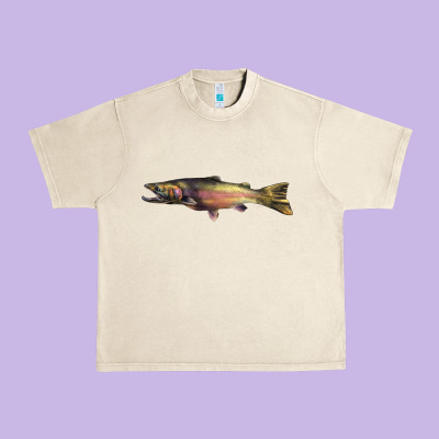 Steelhead Trout Urban Heavy Tee Designed By Lillyallendesigns