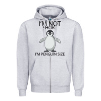 Heather Grey I'm Not Short I'm Penguin Size Zipper Hoodie - Bettercallsaul