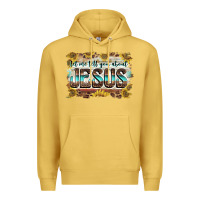 Antique Gold let me tell you about jesus Premium Hoodie - BarkalooDesign