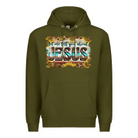 Army Green let me tell you about jesus Premium Hoodie - BarkalooDesign