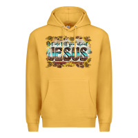 Mustard let me tell you about jesus Premium Hoodie - BarkalooDesign
