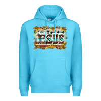 Ocean Blue let me tell you about jesus Premium Hoodie - BarkalooDesign
