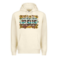 Sandshell let me tell you about jesus Premium Hoodie - BarkalooDesign