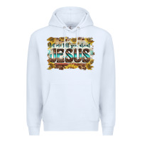 White let me tell you about jesus Premium Hoodie - BarkalooDesign