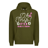 Army Green oh snip it's a girls trip for dark Premium Hoodie - artisFamous