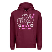 Burgundy oh snip it's a girls trip for dark Premium Hoodie - artisFamous