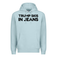 Blue Mist trump skis in jeans Premium Hoodie - artisFamous