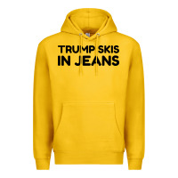 Lemon trump skis in jeans Premium Hoodie - artisFamous