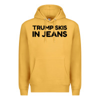 Mustard trump skis in jeans Premium Hoodie - artisFamous