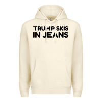 Sandshell trump skis in jeans Premium Hoodie - artisFamous