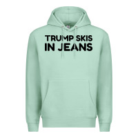 Seafoam trump skis in jeans Premium Hoodie - artisFamous