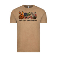 Vintage Coffee Peace Love White Tailed Deer Vintage Tee - LillyAllenDesigns