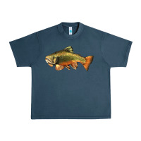 Midnight Navy leaping brook trout Urban Heavy Tee - LillyAllenDesigns