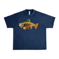 Navy leaping brook trout Urban Heavy Tee - LillyAllenDesigns