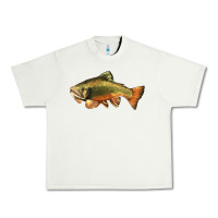 Pistachio leaping brook trout Urban Heavy Tee - LillyAllenDesigns