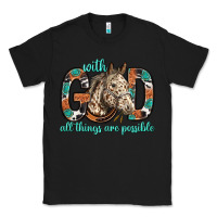 Black with god all things are possible with horse bbs Classic Tee - BundleAndBundleShop