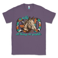 Lavender with god all things are possible with horse bbs Classic Tee - BundleAndBundleShop