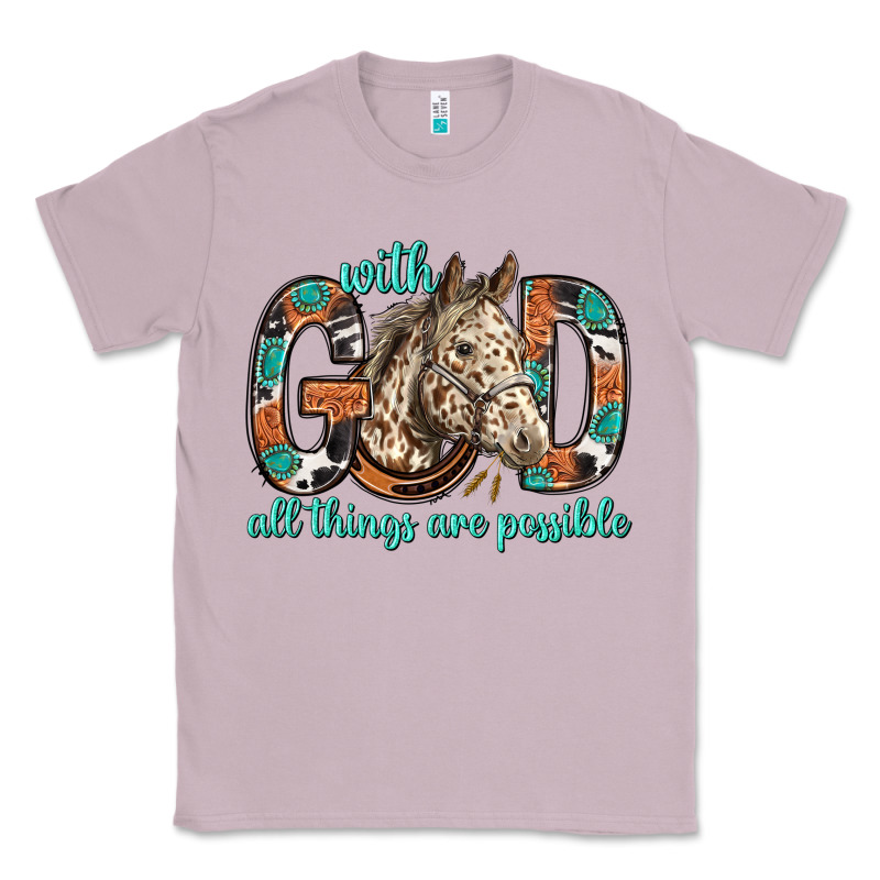 With God All Things Are Possible With Horse Bbs Classic Tee by BundleAndBundleShop | Teevron