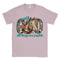 Lilac with god all things are possible with horse bbs Classic Tee - BundleAndBundleShop