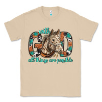 Mushroom with god all things are possible with horse bbs Classic Tee - BundleAndBundleShop