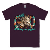 Plum with god all things are possible with horse bbs Classic Tee - BundleAndBundleShop